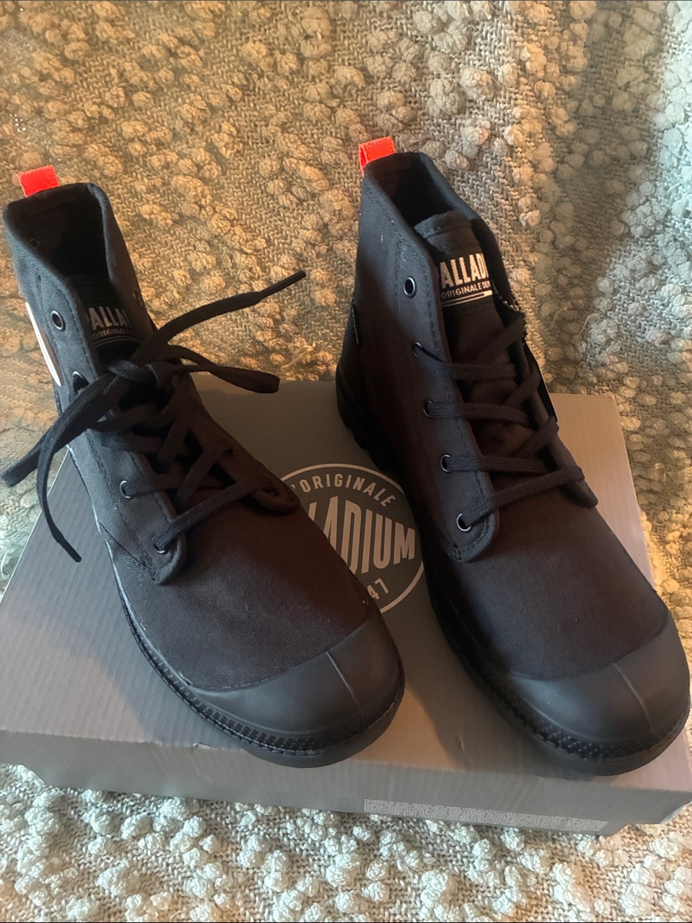 Women’s Palladium canvas boots size 8